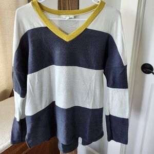 Hailey & Co. Made in USA fleece and knit oversized long sleeve pullover